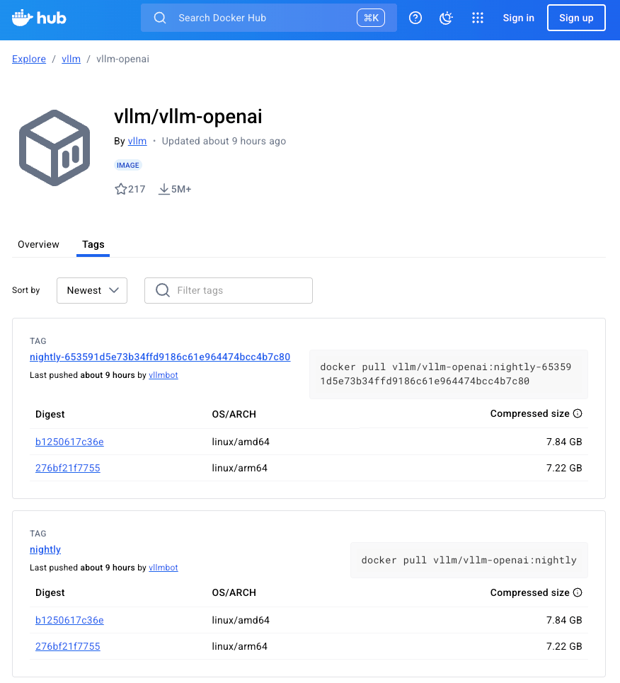直达:https://hub.docker.com/r/vllm/vllm-openai/tags